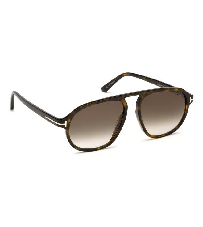 Tom Ford Brown UV Protected Pilot Sunglasses for Men FT0755 57 52K-3